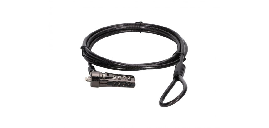 Conceptronic CUSTODIO01BS Combination Laptop Lock, Standard Security Slot, 1.8m