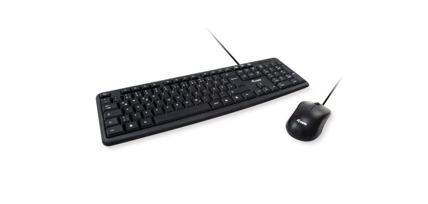 Equip 245201 teclado Ratón incluido Oficina USB QWERTY Español Negro