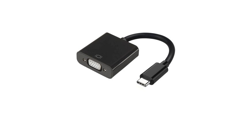 AISENS Conversor USB-C a VGA, USB-C/M - HDB15/H, Negro, 15cm