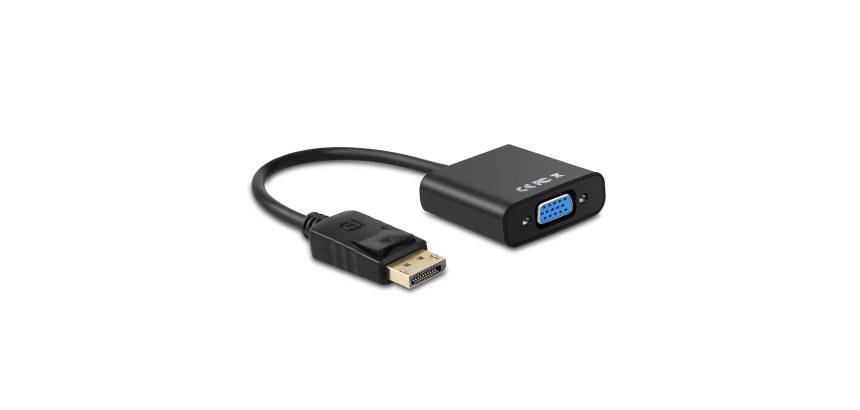 AISENS CONVERSOR DISPLAYPORT A SVGA, DP/M-SVGA/H, NEGRO, 15CM