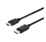 AISENS CABLE CONVERSOR DISPLAYPORT A HDMI, DP/M-HDMI/M, NEGRO, 2.0M