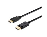 AISENS CABLE CONVERSOR DISPLAYPORT A HDMI, DP/M-HDMI/M, NEGRO, 2.0M