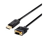 AISENS A125-0365 adaptador de cable de vídeo 2 m DisplayPort VGA D-SUB Negro