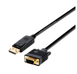 AISENS A125-0365 adaptador de cable de vídeo 2 m DisplayPort VGA D-SUB Negro