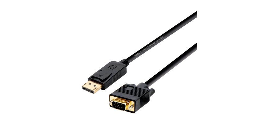 AISENS A125-0365 adaptador de cable de vídeo 2 m DisplayPort VGA D-SUB Negro