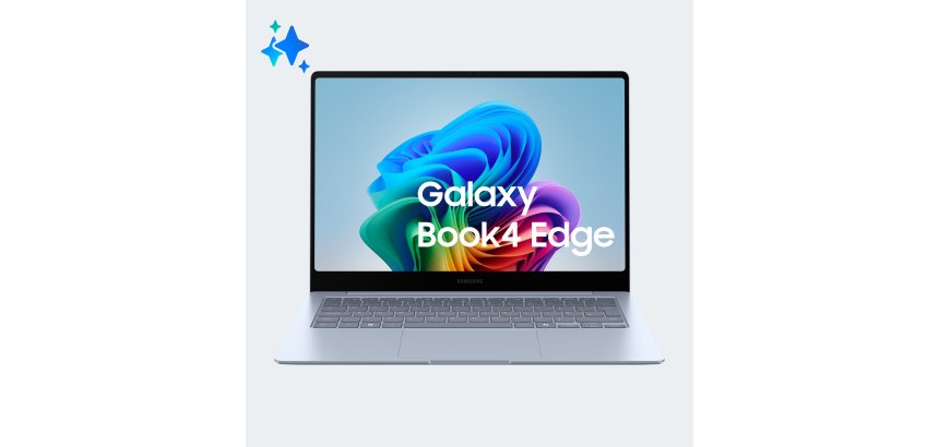 Samsung Galaxy Book4 Edge Copilot+ PC Snapdragon Laptop 35.6 cm (14") Touchscreen WQXGA+ 16 GB LPDDR5x-SDRAM 512 GB SSD Wi-Fi 7 (802.11be) Windows 11 Home Blue