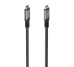 AISENS Cable USB 3.2 Gen2x2 Aluminio 20Gbps 8K@30Hz 5A 100W E-Mark, Tipo USB-C/M-USB-C/M, Negro, 3.0m