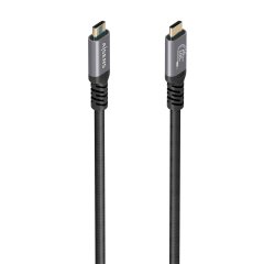 AISENS Cable USB 3.2 Gen2x2 Aluminio 20Gbps 8K@30Hz 5A 100W E-Mark, Tipo USB-C/M-USB-C/M, Negro, 3.0m