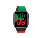 Apple MUQ63ZM/A Accesorios para dispositivos vestibles inteligentes Grupo de rock Negro, Verde, Rojo Fluoroelastómero