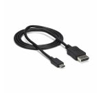 StarTech.com Câble Adaptateur USB C vers DisplayPort 1.2 4K 60Hz - 1m - Câble USB-C vers DisplayPort - HBR2 - Câble Vidéo USB Type-C DP Alt Mode vers Moniteur DP - Fonctionne avec Thunderbolt 3 - Noir