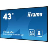 iiyama LH4360UHS-B1AG affichage de messages Carte A numérique 108 cm (42.5") LED Wifi 500 cd/m² 4K Ultra HD Noir Intégré dans le processeur Android 11 24/7