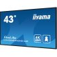 iiyama LH4360UHS-B1AG affichage de messages Carte A numérique 108 cm (42.5") LED Wifi 500 cd/m² 4K Ultra HD Noir Intégré dans le processeur Android 11 24/7