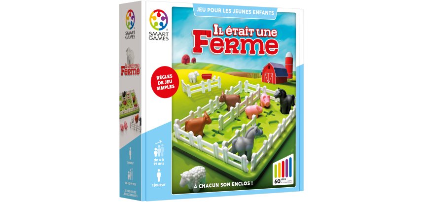 Jeu interdacta il etait une ferme 1 plan de jeu + 2       chevaux + 2 vaches + 2        moutons + 2 cochons + 3