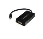 StarTech.com Adaptateur mDP 3 en 1 - Adaptateur Audio/Vidéo - Hub Convertisseur Multiport Mini DP vers Multi Écrans DisplayPort, DVI ou HDMI