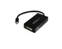 StarTech.com Adaptateur mDP 3 en 1 - Adaptateur Audio/Vidéo - Hub Convertisseur Multiport Mini DP vers Multi Écrans DisplayPort, DVI ou HDMI