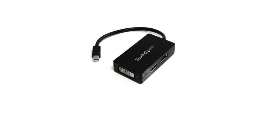 StarTech.com Adaptateur mDP 3 en 1 - Adaptateur Audio/Vidéo - Hub Convertisseur Multiport Mini DP vers Multi Écrans DisplayPort, DVI ou HDMI