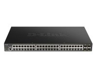 D-Link DGS-1250-52XMP Géré L3 Connexion Ethernet, supportant l'alimentation via ce port (PoE) Noir
