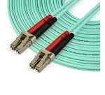 StarTech.com Câble Fibre Optique Multimode de 10m LC/UPC à LC/UPC OM4, Fibre Zipcord 50/125µm LOMMF/VCSEL, Réseaux 100G, Faible Perte d'Insertion, Cordon de Raccordement Fibre LSZH