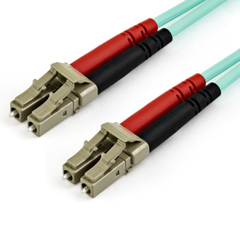 StarTech.com Câble Fibre Optique Multimode de 7m LC/UPC à LC/UPC OM4, Fibre Zipcord 50/125µm LOMMF/VCSEL, Réseaux 100G, Faible Perte d'Insertion, Cordon de Raccordement Fibre LSZH