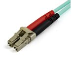 StarTech.com Câble Fibre Optique Multimode de 15m LC/UPC à LC/UPC OM4, Fibre Zipcord 50/125µm LOMMF/VCSEL, Réseaux 100G, Faible Perte d'Insertion, Cordon de Raccordement Fibre LSZH
