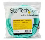 StarTech.com Câble Fibre Optique Multimode de 15m LC/UPC à LC/UPC OM3, Fibre Full Duplex 50/125µm Zipcord, Réseaux 100G, LOMMF/VCSEL, <0.3dB Faible Perte d'Insertion, Cordon de Raccordement Fibre LSZH