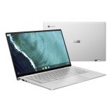 ASUS Chromebook Flip C434TA-AI0544 - Portátil 14" Full HD (Core m3-8100Y, 8GB RAM, 64GB eMMC, UHD Graphics 615, Chrome OS) Plata - Teclado QWERTY español