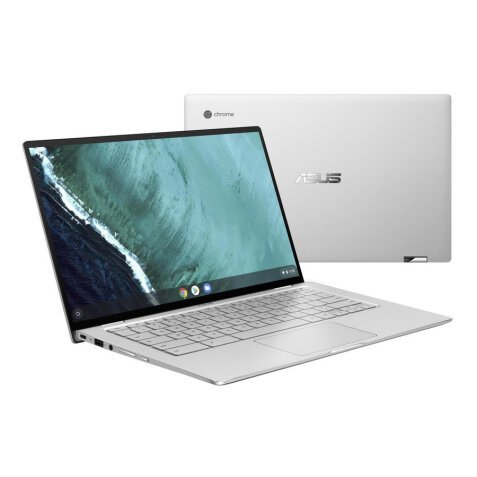 ASUS Chromebook Flip C434TA-AI0544 - Portátil 14" Full HD (Core m3-8100Y, 8GB RAM, 64GB eMMC, UHD Graphics 615, Chrome OS) Plata - Teclado QWERTY español