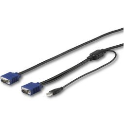 StarTech.com Cable KVM USB de 4,6 m para Consola de Montaje en Armario Rack