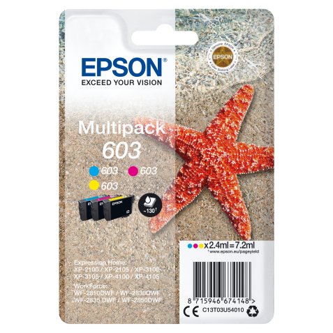 Epson 603 Multipack - 3-pack - yellow, cyan, magenta - original - ink cartridge