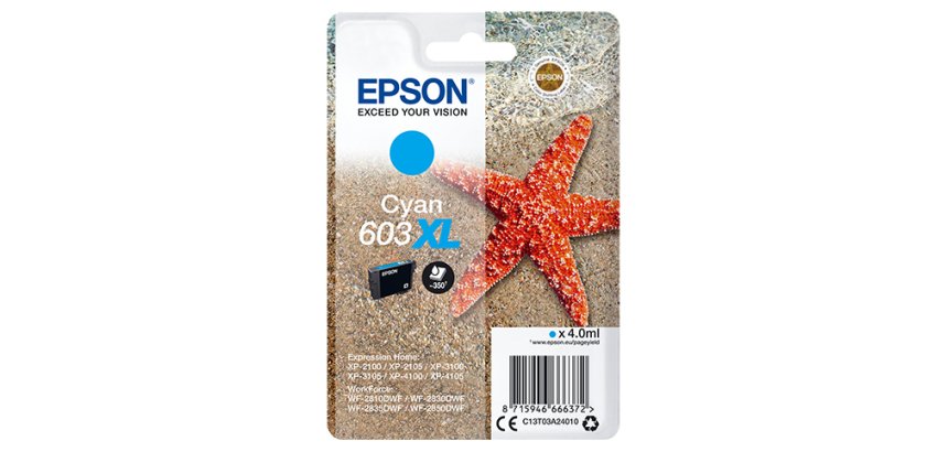 Epson Singlepack Cyan 603XL Ink
