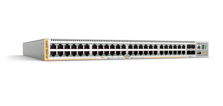Allied Telesis AT-x530L-52GPX-50 Géré L3 Gigabit Ethernet (10/100/1000) Connexion Ethernet, supportant l'alimentation via ce port (PoE) Gris