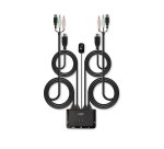 Lindy Switch KVM 2 ports HDMI 4K30, USB 2.0 & audio, câbles intégrés