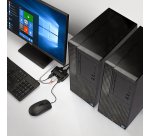 Lindy Switch KVM 2 ports HDMI 4K30, USB 2.0 & audio, câbles intégrés