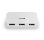 Lindy 43143 hub de interfaz USB 3.2 Gen 1 (3.1 Gen 1) Type-A 5000 Mbit/s Blanco