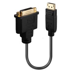 Cable conector  0,15 m, DisplayPort, DVI-D, Macho, Hembra, Oro Lindy 41004