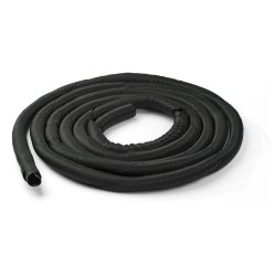 StarTech.com 4,6 m Kabelschlauch - Flexibel gewickelter Kabelstrumpf - Ø 2,54 - 3,81cm Durchmesser - Polyester Kabelabdeckung - Kabelkanal - Kabelbündelschlauch - Schutzschlauch - Schwarzer Cable Organizer zum Zuschneiden