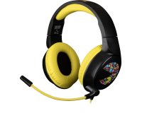 Konix PacMan Auriculares Alámbrico Diadema Juego USB tipo A Negro, Amarillo