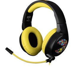 Konix PacMan Auriculares Alámbrico Diadema Juego USB tipo A Negro, Amarillo