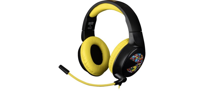 Konix PacMan Auriculares Alámbrico Diadema Juego USB tipo A Negro, Amarillo
