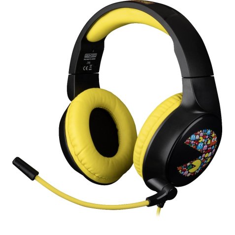 Konix PacMan Auriculares Alámbrico Diadema Juego USB tipo A Negro, Amarillo