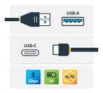 StarTech.com Cavo USB-A a USB-C - M/M - Cavo USB Tipo-C USB 3.0 (5Gbps) da 1 m