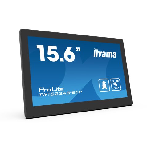 iiyama TW1623AS-B1P Écran d'affichage dynamique Écran plat interactif 39,6 cm (15.6") Wifi 450 cd/m² Double Full HD Noir Écran tactile Intégré dans le processeur Android 24/7