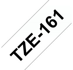 Brother TZE-161 cinta para impresora de etiquetas Negro sobre transparente