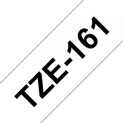 Brother TZE-161 Casete de cinta laminada original negro sobre transparente 36 mm x 8 m
