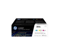 HP 304A 3-pack Cyan/Magenta/Yellow Original LaserJet Toner Cartridges