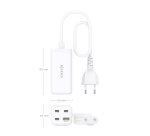 AISENS Cargador Sobremesa GaN 100W, 3x USB-C PD3.0 QC4.0 QC5.0, 1x USB-A QC3.0, Blanco