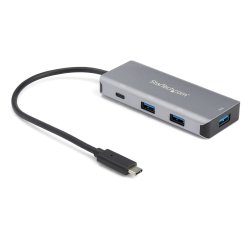 StarTech.com Hub USB-C 4 Ports - 3 Ports USB-A, 1 Port USB-C - HUB Adaptateur SuperSpeed Type C USB 3.2 Gen 2 (10Gbps) - Alimenté par bus USB - Hub Adaptateur USB-C vers USB compacte - Hub Portable - Aluminium