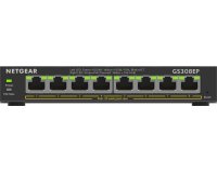 NETGEAR GS308EP Géré L2/L3 Gigabit Ethernet (10/100/1000) Connexion Ethernet, supportant l'alimentation via ce port (PoE) Noir