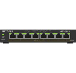 NETGEAR GS308EP Géré L2/L3 Gigabit Ethernet (10/100/1000) Connexion Ethernet, supportant l'alimentation via ce port (PoE) Noir