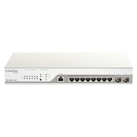 D-Link DBS-2000-10MP commutateur réseau Géré L2 Gigabit Ethernet (10/100/1000) Connexion Ethernet, supportant l'alimentation via ce port (PoE) Gris